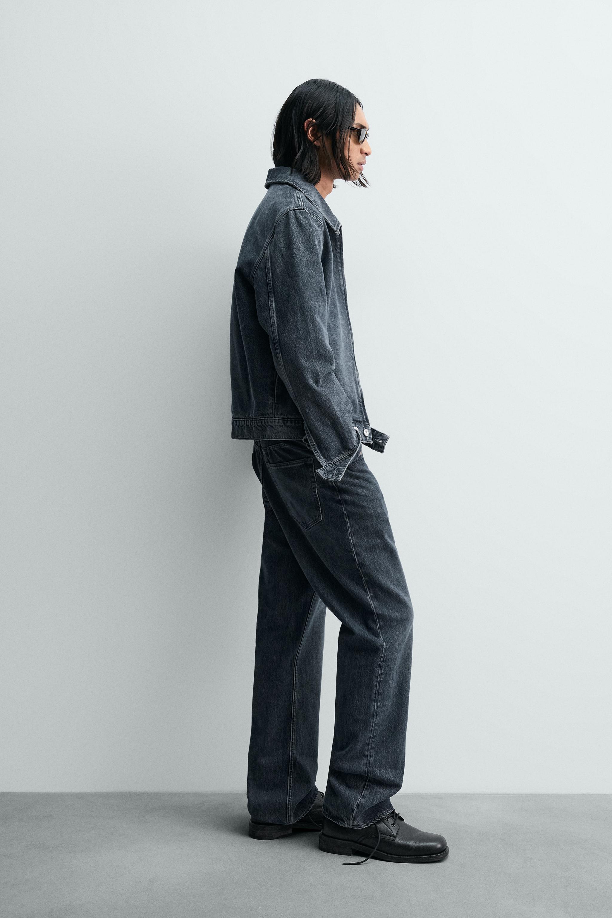 VESTE EN JEAN À FERMETURE ÉCLAIR